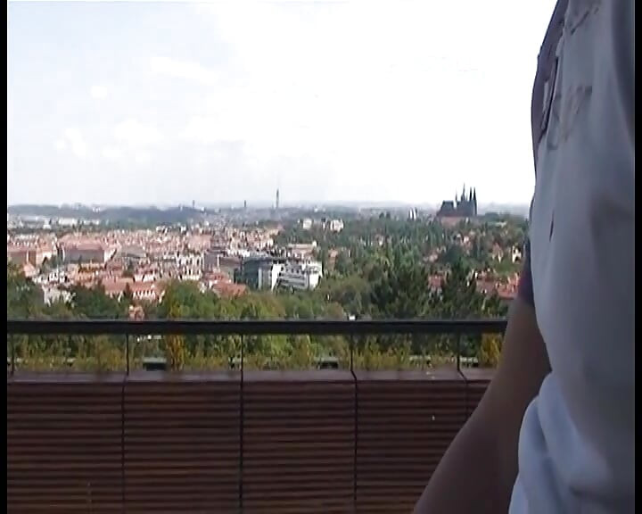 Hot German slut makes her man cum on her belly