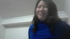 La moglie cinese mostra le tette in webcam
