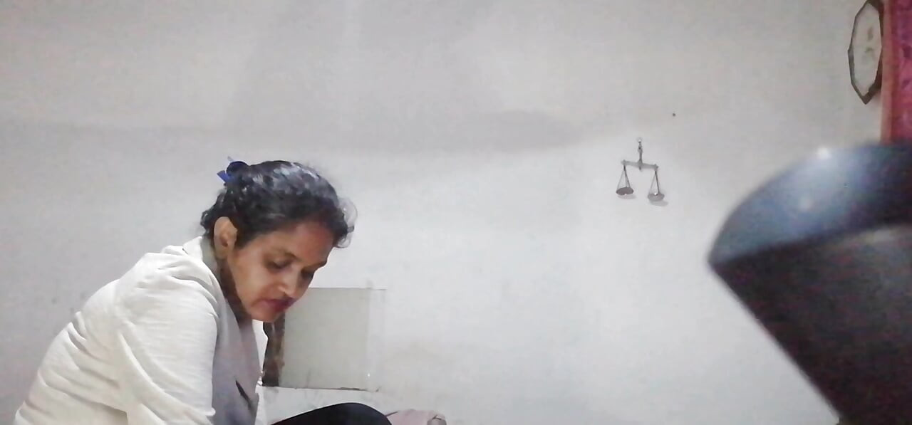 Step mother's home work with step son while husband was away