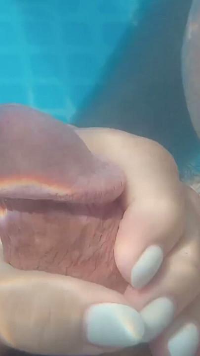 My Girlfriend plays with my ass and cock under water | Clip 1