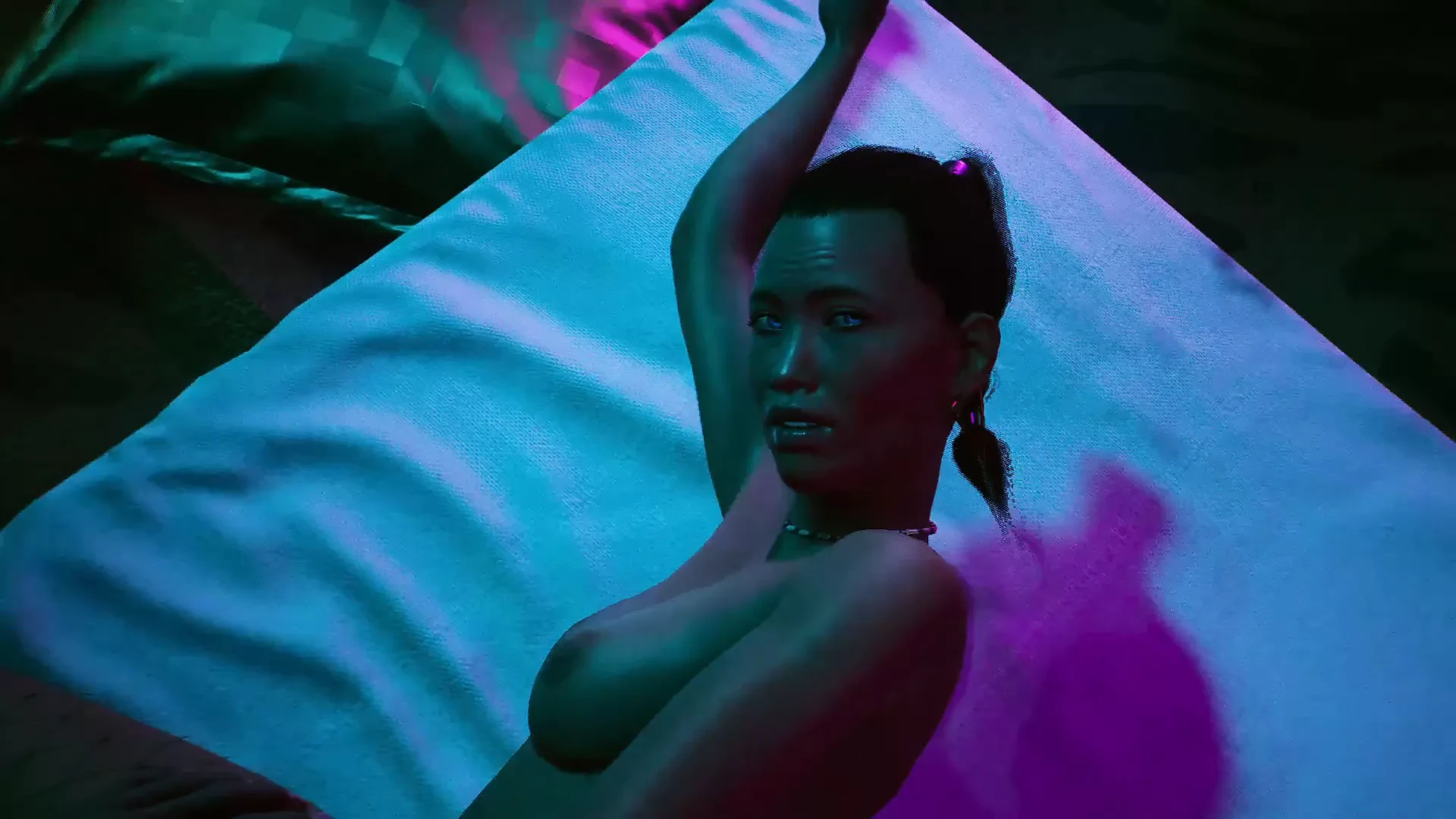 Cyberpunk 2077 V and girl scene