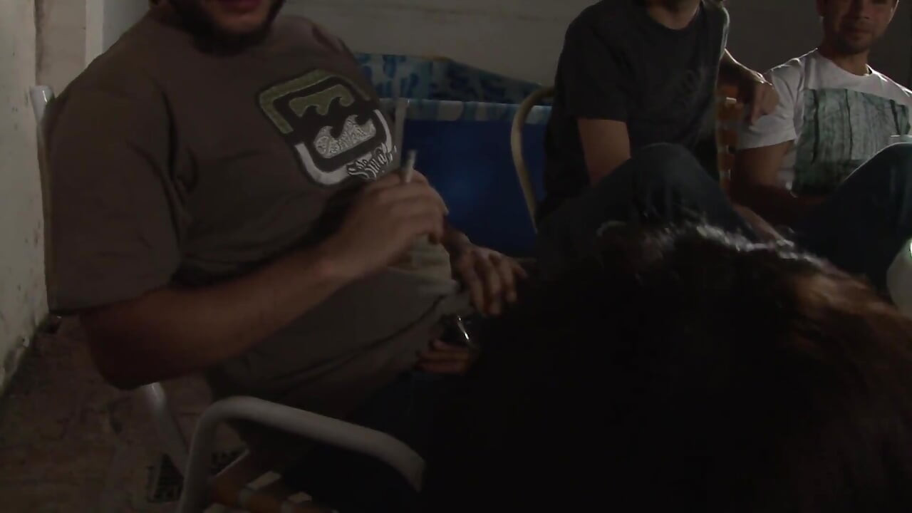 Bitch pleasures many cocks