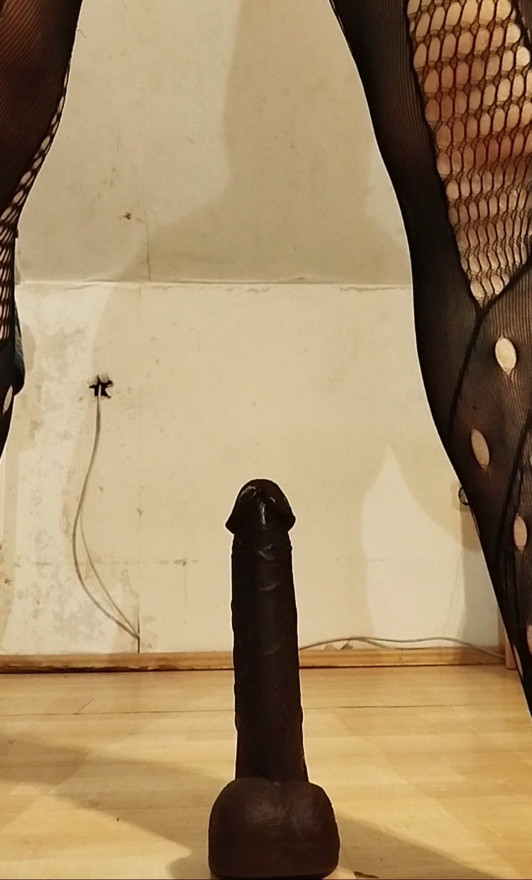 Hot Sissy fucks BBC Dildo