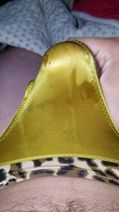 2nd cum through new gold bling bikini