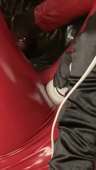 Epic moment from "Wine Red Heels, Leggings and Corset Masturbation"