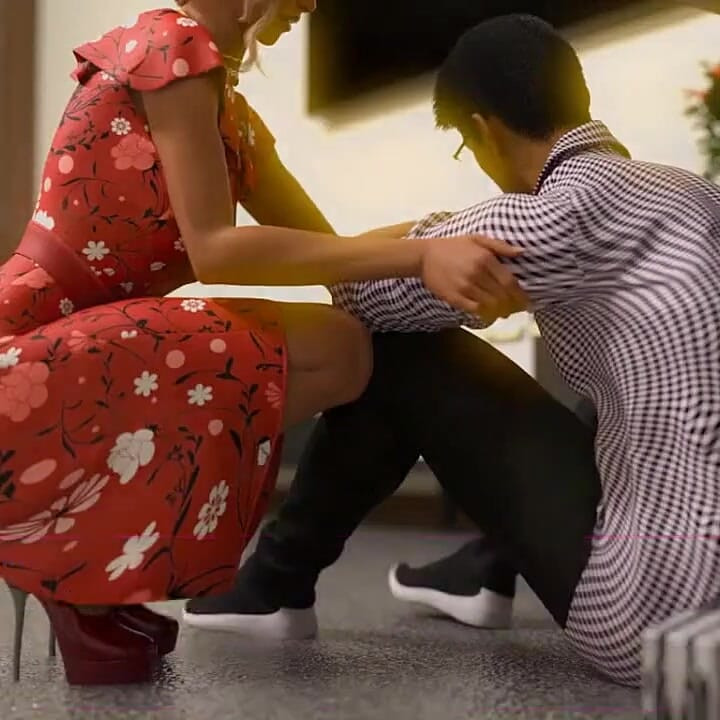 Cale a boca e dance: massagem nos peitos grandes ep 14