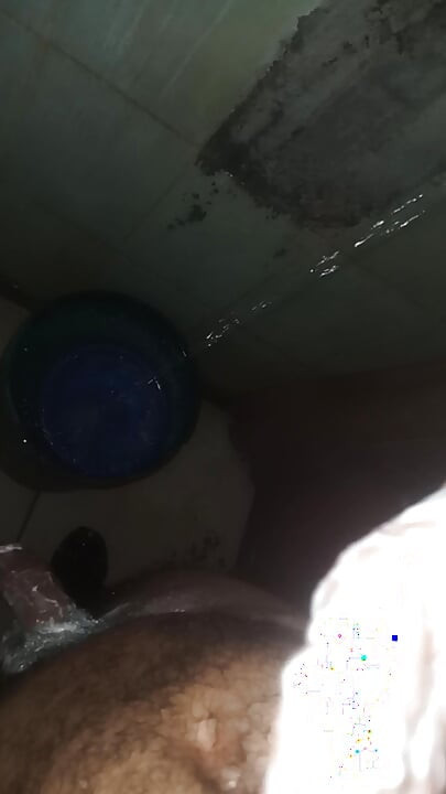 Guy in the shower soaps and masturbates by taking milk out of penis