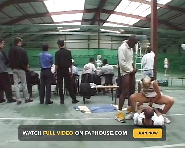 French Tennis Babe Double Ir Fucked in Threesome