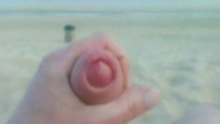 Нудистский пляж в Zandvoort - мой камшот на мой большой пенис