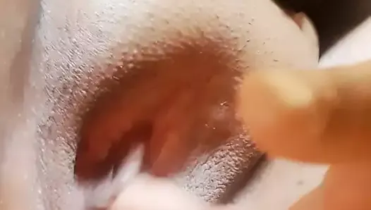 Close up solo female masturbation