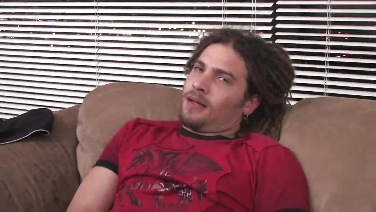 Getting hot in his armchair and jerking off