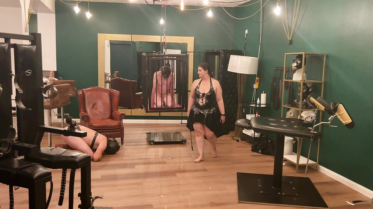 Gaping Anal Subs Stretched Wide by Dommes' Throbbing Toys