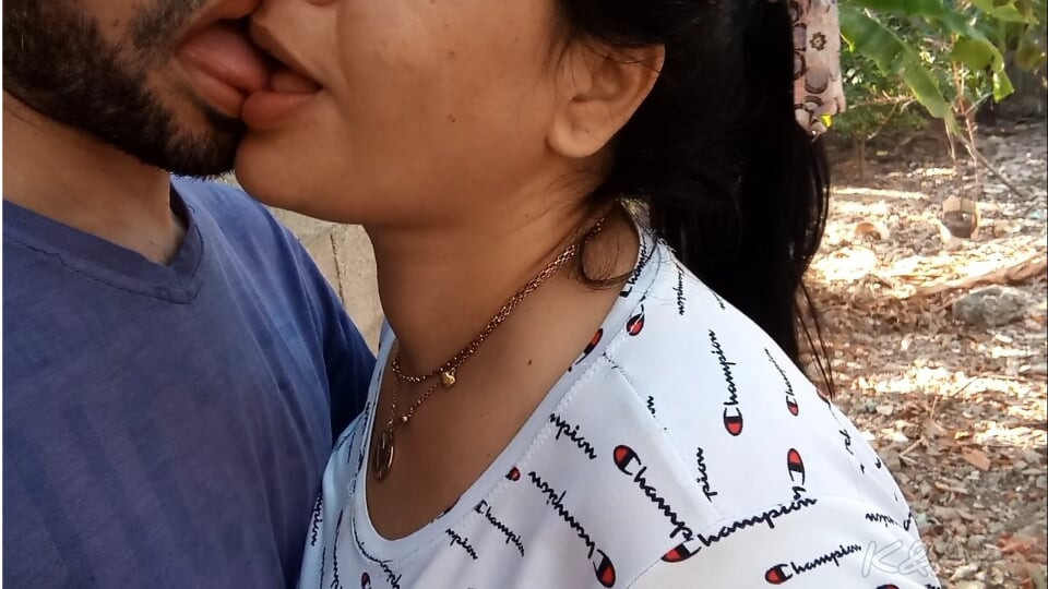 Being breastfed outside the house with your big natural tits is the best way to start Valentine's Day