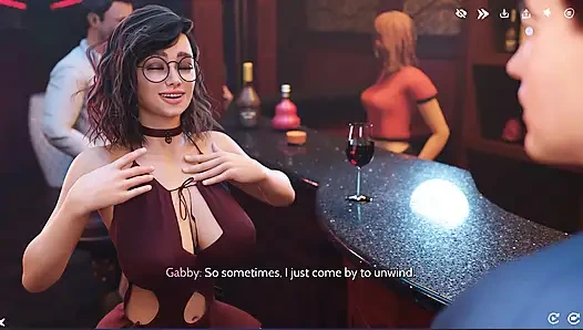 Setelah minum anggur & mengoda, gabby menarik Alexis keluar dari sue ke kamar pribadi klub malam untuk striptis VIP & seks yang penuh gairah