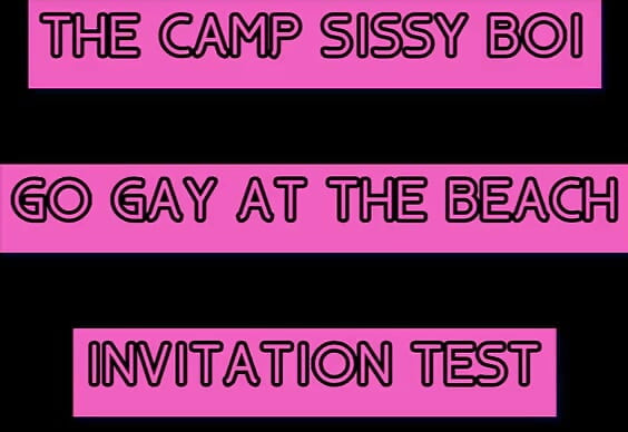NUR AUDIO - Der Einladungstest im Camp, Sissy Boi, lässt mich wissen, wenn Sie es beenden
