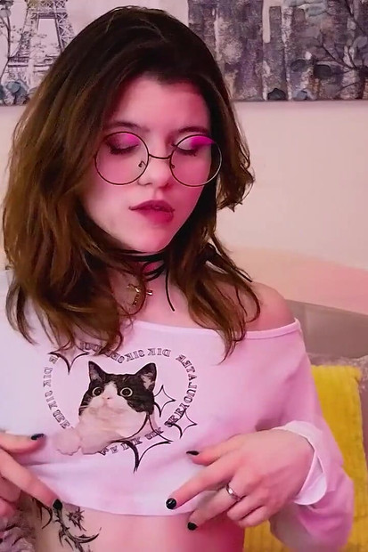 Cute Slut Slowly Strips and Sucks Deep