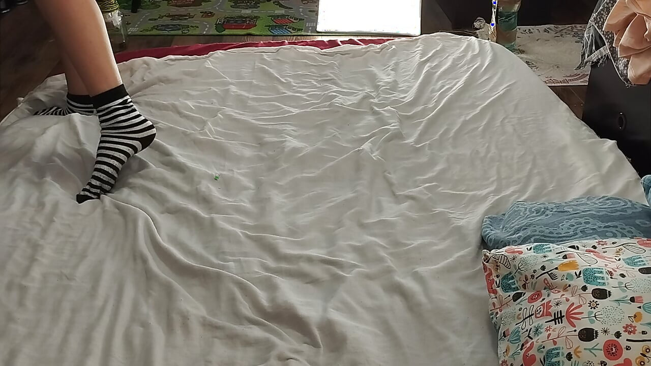 Sexy woman does yoga naked. A sexy hairy brunette with a big ass. The hair of a sexy woman dances naked.