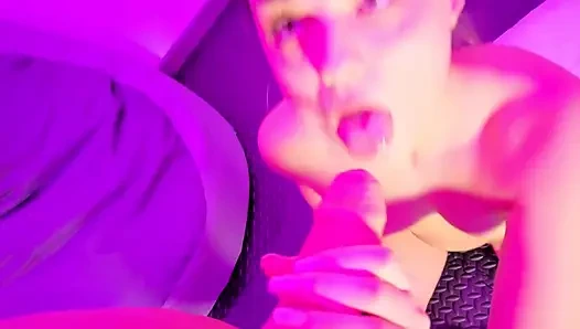 auf einem Stock im Mund