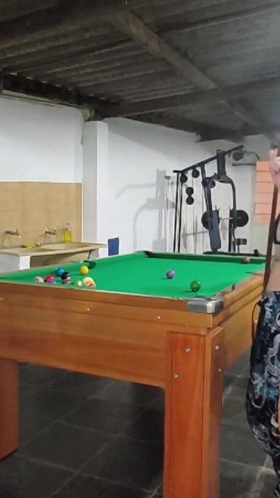 Playing naked pool with my boyfriend and my father-in-law | Clip 1
