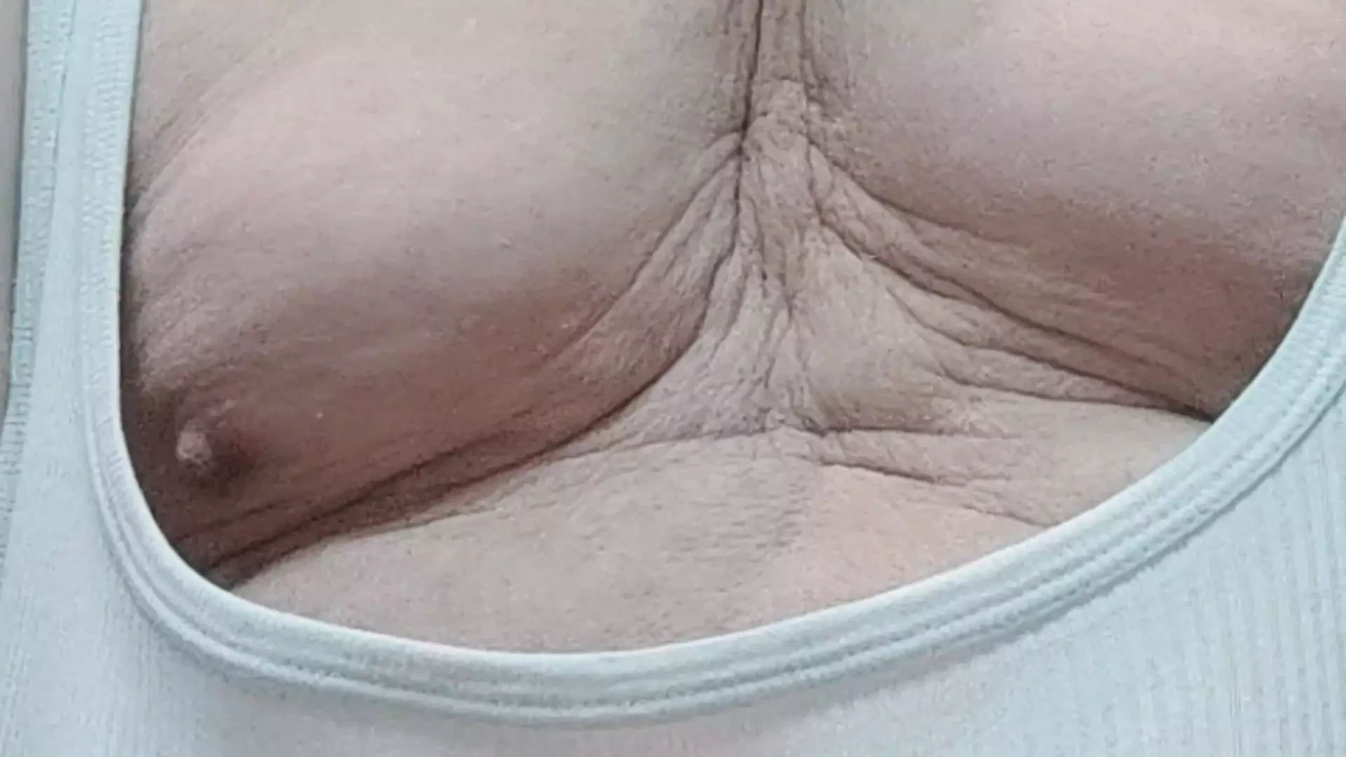 Teasing with my tits in white ripped shirt