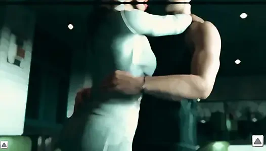 Мачеха игриво танцует с соседом