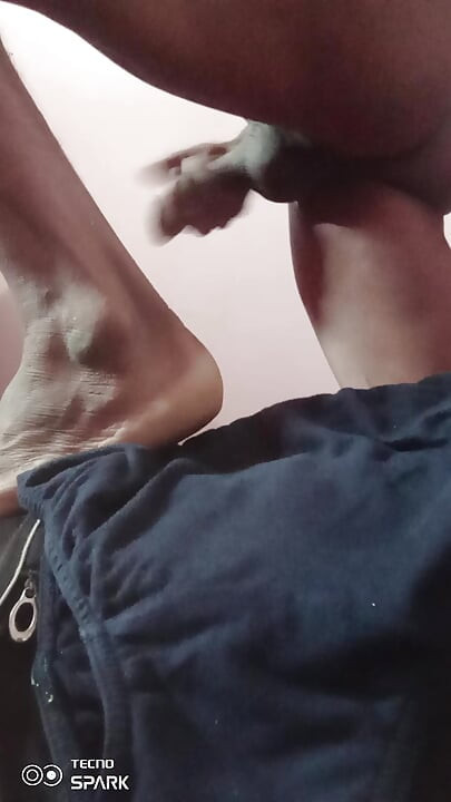 Indian guy fucking his ass with his own cock