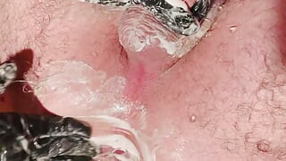 Fisted forced to cum and piss