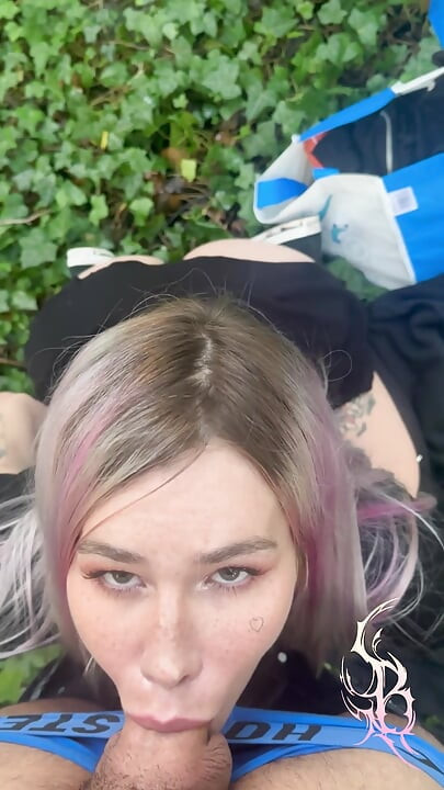 He Couldn't Wait so We Fucked in a Park - Duo Bg French Outdoor Sex Transgirl