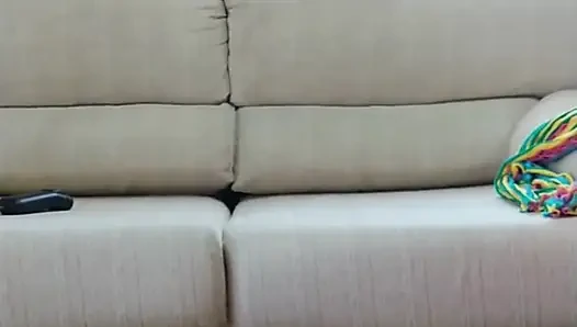 My stepmother trimming her hair and showing off to the street, filmed and sent me and asked if it was good.