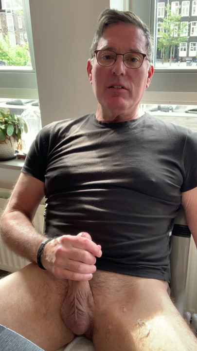 I just came on my leg but my dick is still so hard and pre-cumming!