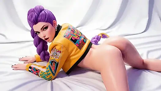 Rumi from KPOP Demon Hunters Dancing Naked (Cartoon 3D Ai) 01