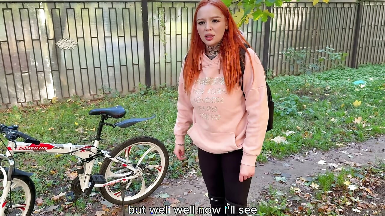 The stranger on the bicycle turned out to be a very hot girl.