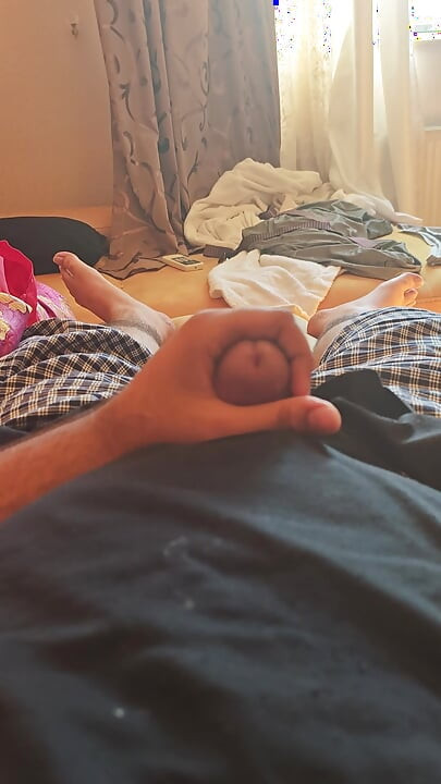POV solo guy masturbating and torture himself till cum