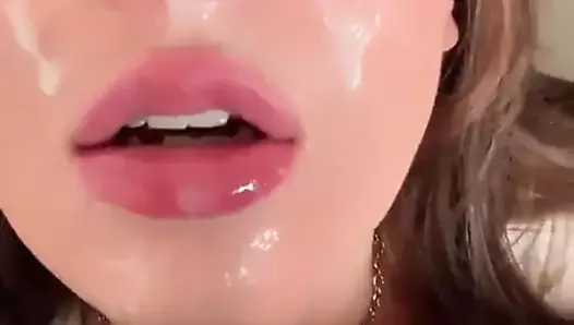 cum spray her face