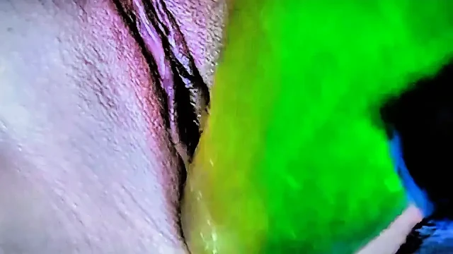 Miss Khalifa Dildoing With Mandingo Cucumber For Her Thirsty White Shaved Big Pussy