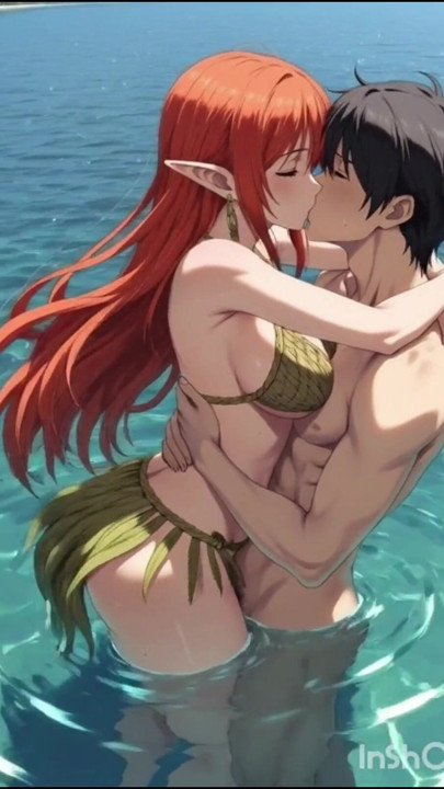 Kızıl saçlı anime hentai kız suda sikişiyor | Klip 1