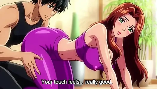 Yoga trainer seduce big tits milf end with creampie her pussy