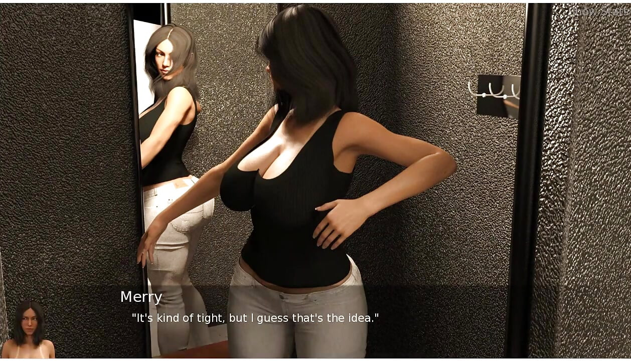 Project hotwife - gameplay -  husband fucks wife in doggy style and cum in tits and her body