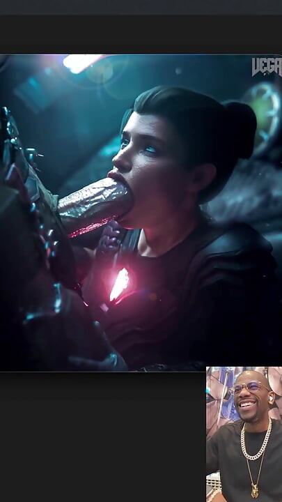 The Doom Slayer Getting His Cock Deepthroated by a Slut