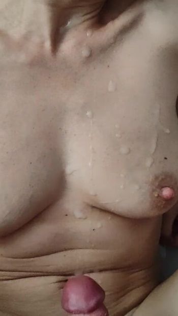 Fuck redhead's tight pussy and gets cum to her tits