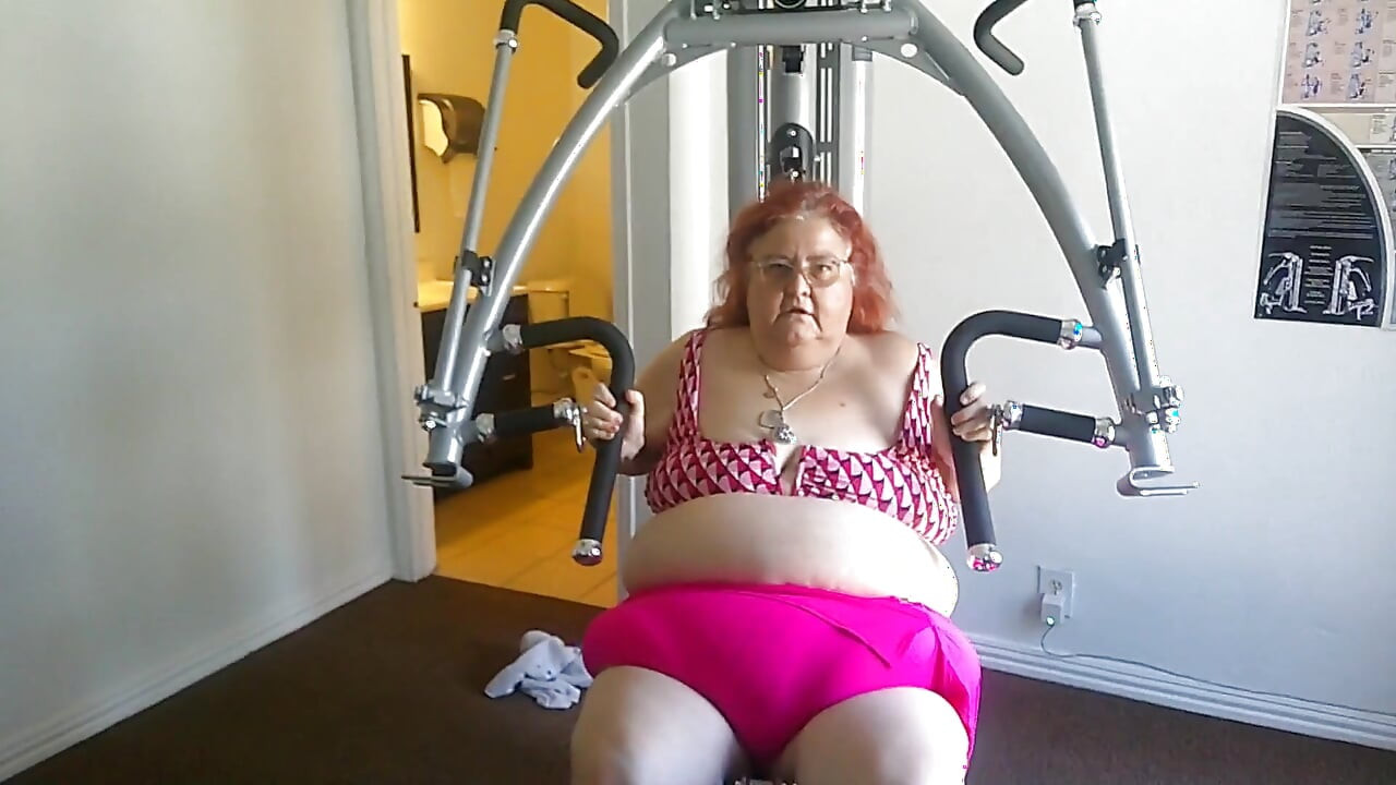 Big Beauty Nurse Vicki Is Exercising in the Gym Part 1