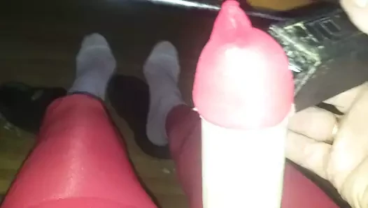 Cum içinde külotlu çorap kol