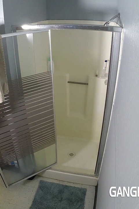 Shower cam girl gets off with his help