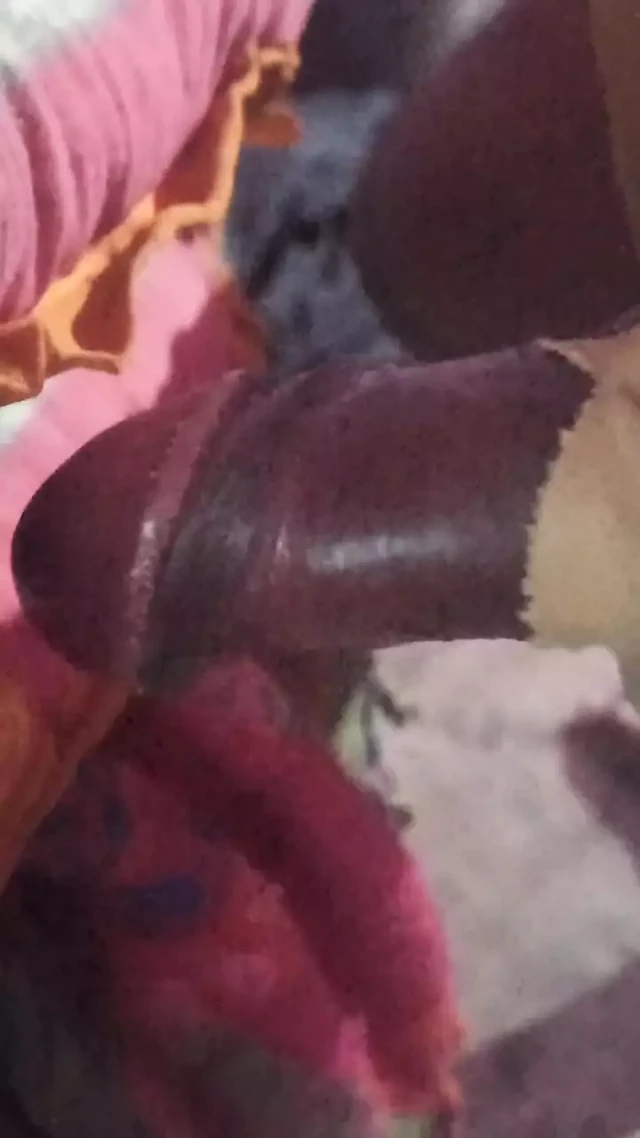 Step son help to cum Step mom in share bed after her handjob