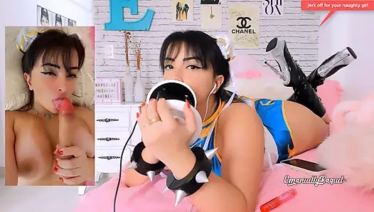 ASMR PORNO YOĞUN CHUN LI COSPLAY EMANUELLY RAQUEL KULAK YALıYOR AHEGAO ORAL SEKS VE MEME SIKIŞI