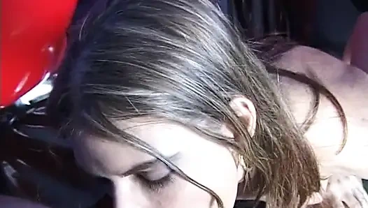 Cute slut sucking cock in pov