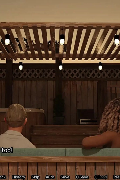 Sexbot steph route # 2 - animovaná sexuální hra - smíšená kočka dává kouření u horké vany