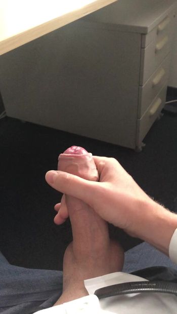 Cumshot in the office