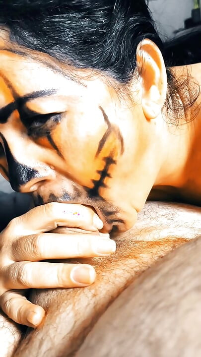 Possessed hot neighbor makes the best blowjob with cum in her mouth and swallows it all. ASMR Moaning and swallowing cum