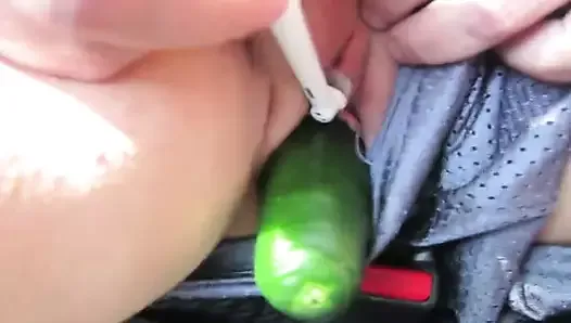 masterbating with a Cucumber